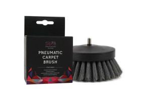 Насадка на дриль для чищення текстилю середньої жорсткості SGCB Pneumatic Carpet Brush Grey, сіра 90 мм