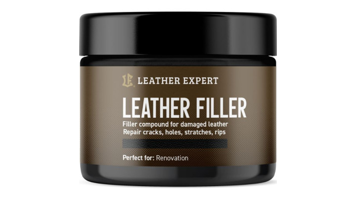 Шпаклівка-наповнювач для шкіри Leather Expert Leather Filler Black, 50 мл Чорний