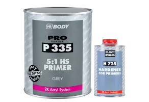 Грунт-наповнювач HB BODY P335 PRO 5:1 HS, 1 л +200 мл Комплект Чорний