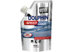 Шпаклівка фінішна самовирівнювальна швидковисихна U-POL Dolphin Speed Glaze, 440 мл Синій