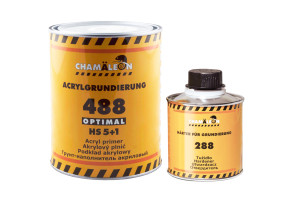 Грунт акриловий наповнювач Сhamaleon 488 2K OPTIMAL HS 5:1, 500 мл + 100 мл Комплект Чорний