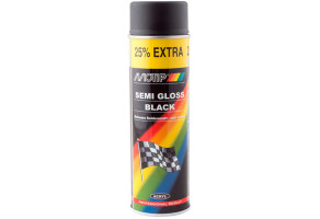 Фарба (емаль) акрилова універсальна Motip Semi Gloss Black, 500 мл Аерозоль Чорний напівмат