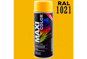 Фарба (емаль) універсальна Maxi Color, 400 мл Аерозоль Жовтий (RAL 1021)