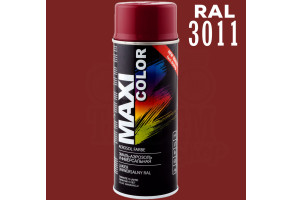 Фарба (емаль) універсальна Maxi Color, 400 мл Аерозоль коричнево-червоний (RAL 3011)