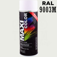 Фарба (емаль) універсальна Maxi Color, 400 мл Аерозоль Сигнальний білий матовий (RAL 9003)
