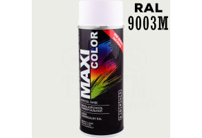 Фарба (емаль) універсальна Maxi Color, 400 мл Аерозоль Сигнальний білий матовий (RAL 9003)