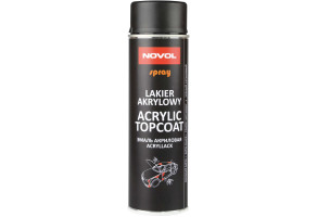Фарба (емаль) акрилова універсальна Novol Spray, 500 мл Аерозоль Чорний мат