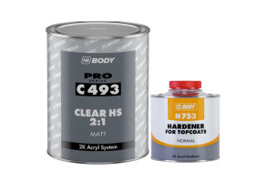 Лак матовий HB BODY C493 HS 2:1 1 л + 500 мл Комплект