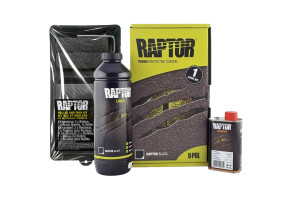 Захисне покриття підвищеної міцності (фарба) U-POL RAPTOR™ + валик, 1 л Комплект Чорний