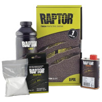 Захисне покриття підвищеної міцності (фарба) U-POL RAPTOR™ + Антиковзка добавка, 1 л Комплект Безбарвний
